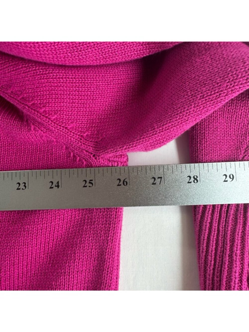 Gap Crewneck Sweater Womens 2XL Ribbed Split Hem Pullover Festival Fuchsia Pink - Picture 7 of 13